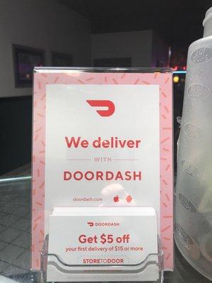 DoorDash delivery avalable