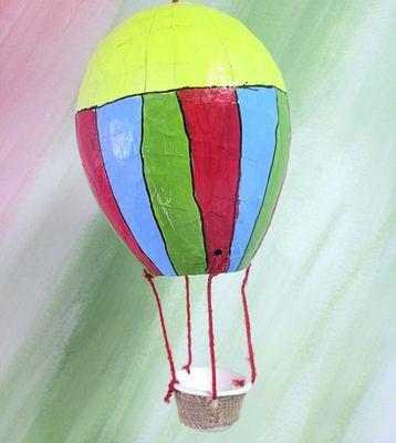 ARTS Summer Camp at We ART Fun. Paper Mache, Hot air balloon.