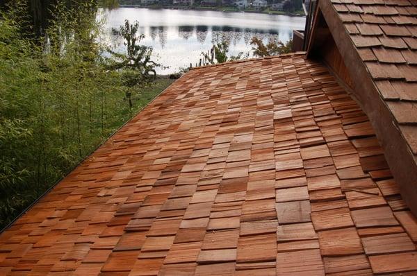 Cedar Shake Roof - After Cleaning