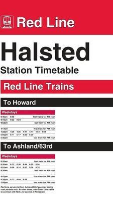 During rush hour there is a red line train that goes up to CTA Howard from CTA Ashland/63rd