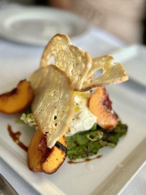 Burrata with Grilled Peaches