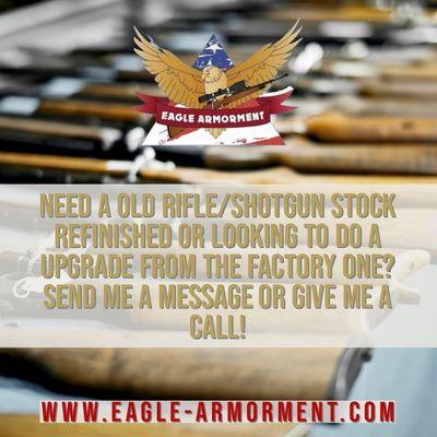 Message or call me at 330-203-1859. Our contact information can also be found at www.eagle-armorment.com