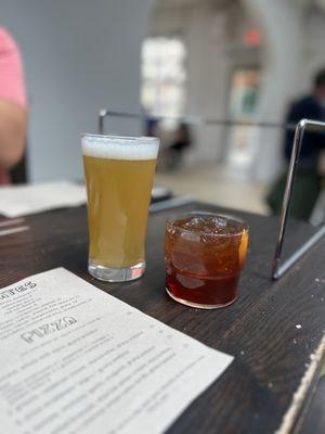 Old fashion + beer