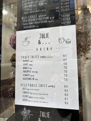 IG: eatswithnc  Juice Menu