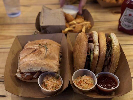 The Pig (left), Porchetta Sandwich (right)