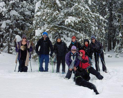 Team Snowshoeing at Chickadee Ridge, Winter 2019