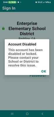 Powerschool app disabled 11252024