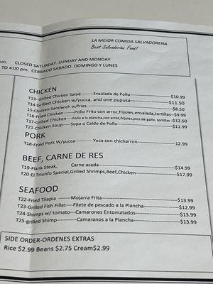 Menu 23'