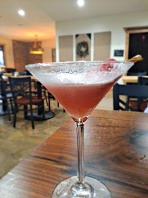 Pink lady martini