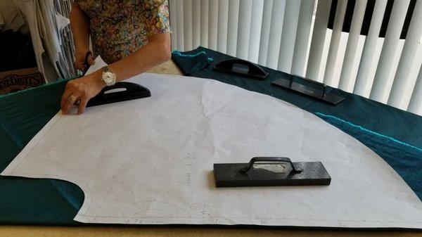 Custom dress being made to order! Custom fabric and custom pattern for a special client.