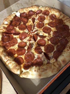 Pepperoni Stuffed Crust Pizza