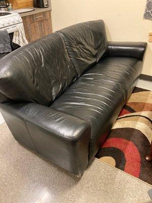 100% Italian leather couch