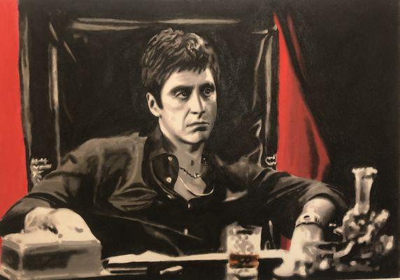 Scarface 36x48 original painting