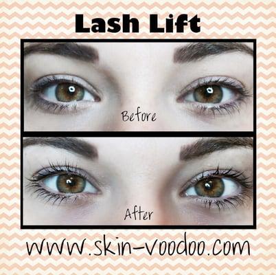 Lash Lift before & after (natural lashes, no makeup)