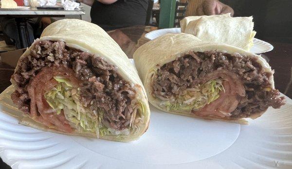 Beef wrap.