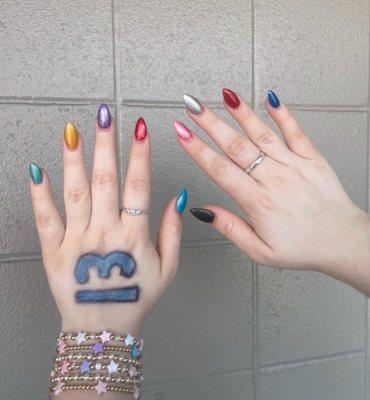 Taylor Swift design Dip Powder Manicure by Mariam (owner)