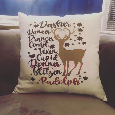 Holiday Custom Pillows available.