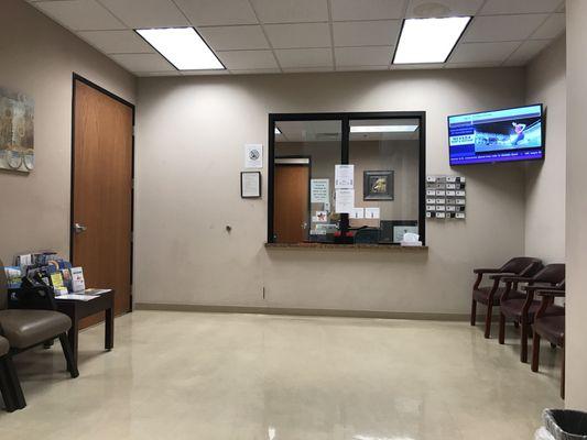 Empty office and still have to wait 30 minutes before they started the stress test.