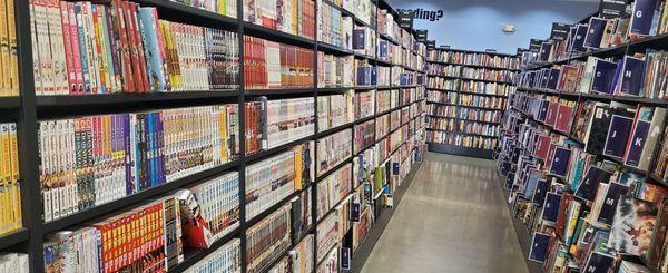 manga and graphic novels aisle