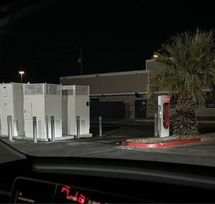 On a Friday night and this Tesla Supercharger station still has plenty of empty spots for charging.