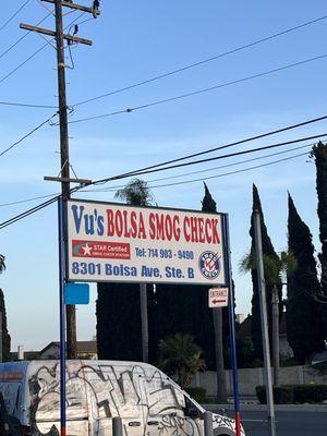 Bolsa Smog Test Only Center