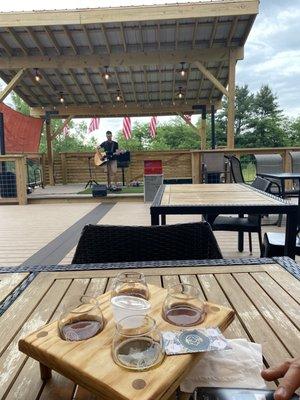 Flight! Not huge beer drinkers but found some sour and cider options!