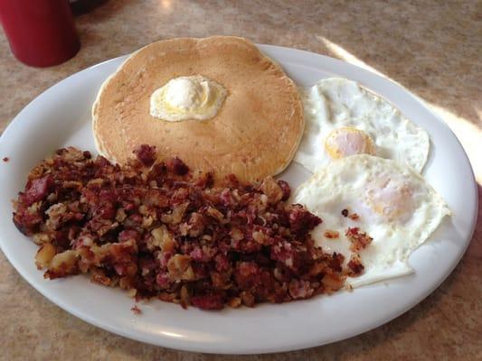 Real corn beef hash. No canned dog food here