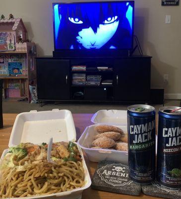 The three A's: Asian food, Anime, alcohol