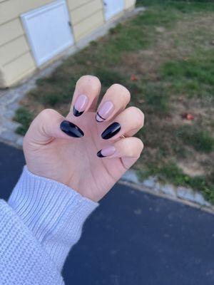 Gel manicure with nail art