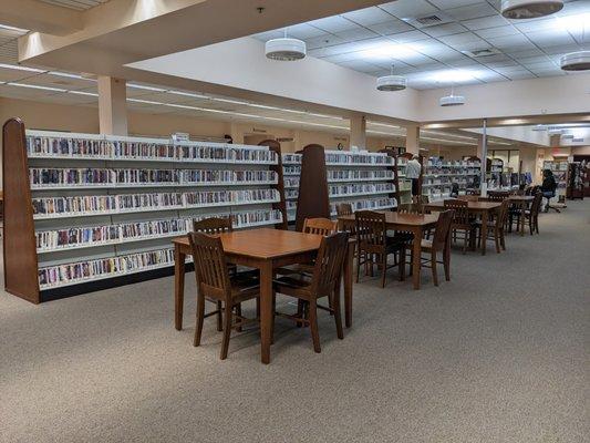 Tables and study space in the Beaufort Public Library