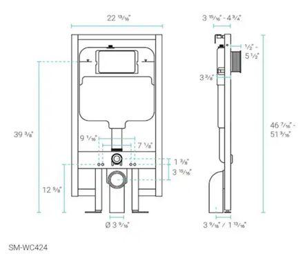 Spect for wall mounted toilet