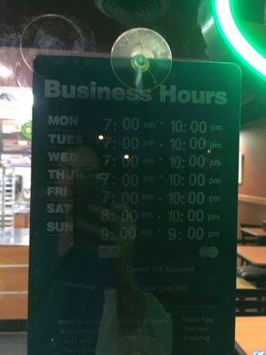 Store hours