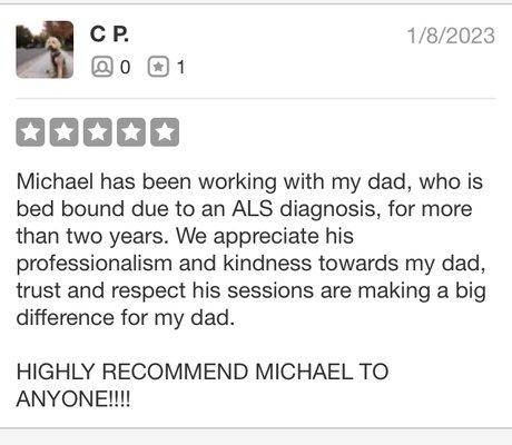 Review was taken down. A recent review from a long term clients family