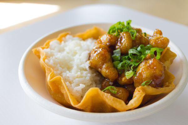 Signature Orange Chicken Wonton Bowl