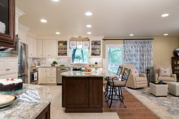 Open plan kitchens are trending because they lets the whole family join in on the fun!