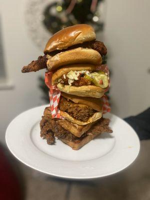 Chicken sandwiches (Shake shack is second from top)