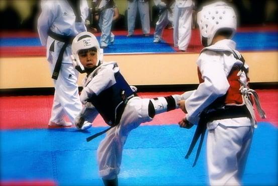 Xavier Collins showing courage in the Dojang.