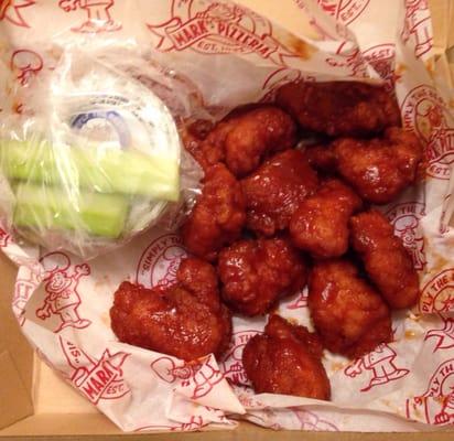 Order of boneless medium bbq wings.