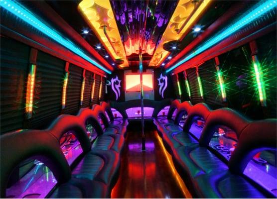 Tsunami Party Bus Seats 28-30 Passengers - Just Limos