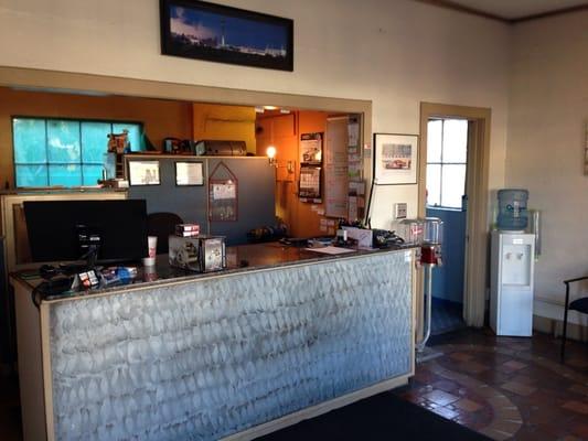 Service desk and waiting area