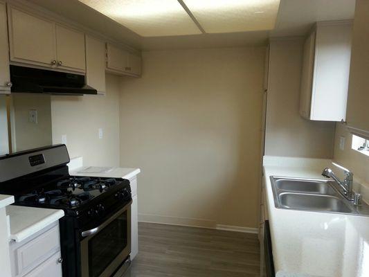 New stove, dishwasher, countertops.