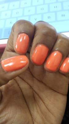 Gel on my cuticles.