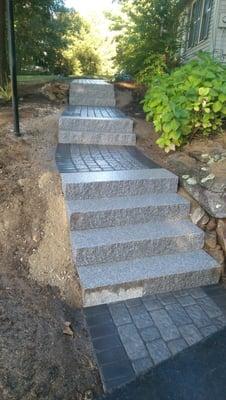 Walkway and Granite Steps