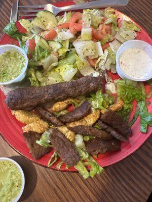 Combo plate with salad.