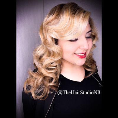 Traditional finger wave style, haircolor , and highlight session.