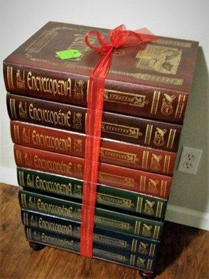 Encyclopedia chest, each book opens as a drawer!