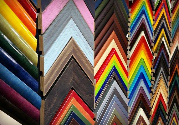 We carry frames in a variety of colors and finishes, check out this selection of rainbows!