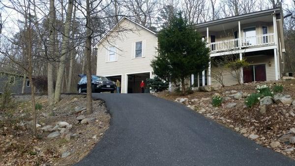 Steep driveway.