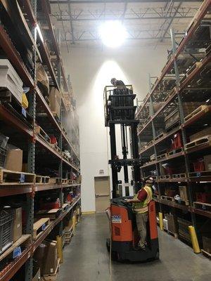 We offer mosquito fogging services for residential and commercial properties (pictured- fogging service in a warehouse).