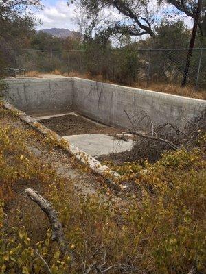 Hidden on the ranch is Reagan's old pool.